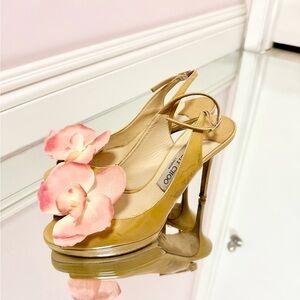 Jimmy Choo sandals shoes butterfly orchid size 6.5-7 US 37 Y2K Carrie Bradshaw